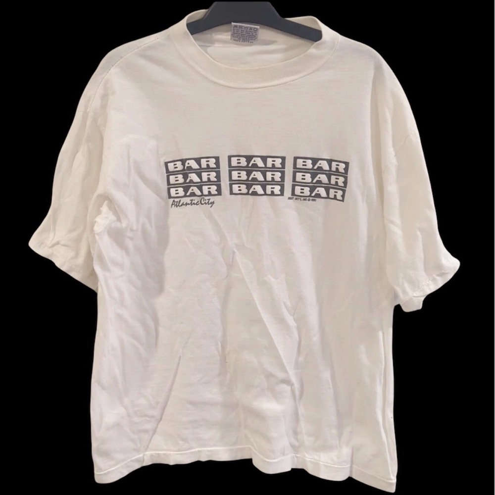 Vintage 90s T Atlantic City Slots Triple Bar Casino Host Intl Shirt Men XL 1991